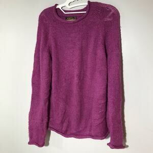 American South Side alpaca wool made in Peru pink roll neck pull over S sweater